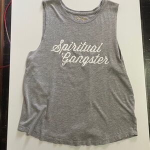 Spiritual Gangster grey Logo tank top sz L